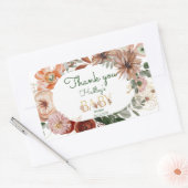 Sticker Rectangulaire Boho or eucalyptus baby shower merci (Enveloppe)