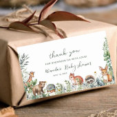 Sticker Rectangulaire Boho Pampas Merci Baby shower