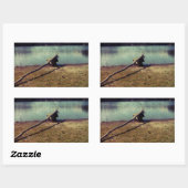 Sticker Rectangulaire Bois (Feuille)