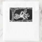 Sticker Rectangulaire bois de singe (Sac)