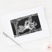 Sticker Rectangulaire bois de singe (Enveloppe)