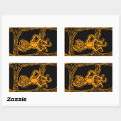 Sticker Rectangulaire bois de singe (Feuille)