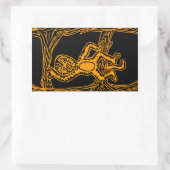 Sticker Rectangulaire bois de singe (Sac)