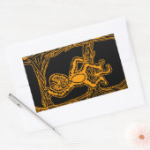 Sticker Rectangulaire bois de singe (Enveloppe)