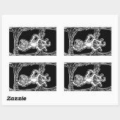 Sticker Rectangulaire bois de singe (Feuille)