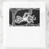 Sticker Rectangulaire bois de singe (Sac)