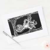 Sticker Rectangulaire bois de singe (Enveloppe)