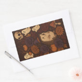 Sticker Rectangulaire bois hantés hérisson halloween (Enveloppe)