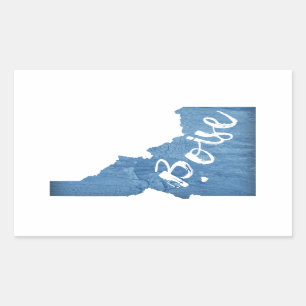 Sticker Rectangulaire Boise, Idaho Wood Grain