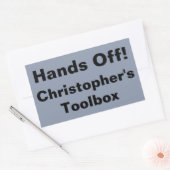 Sticker Rectangulaire Boîte à outils gris (Enveloppe)