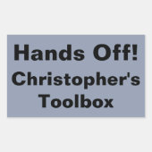 Sticker Rectangulaire Boîte à outils gris (Devant)