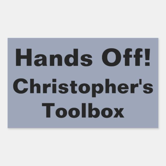 Sticker Rectangulaire Boîte à outils gris (Devant)