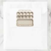 Sticker Rectangulaire Boîte d'oeuf vide (Sac)