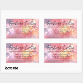 Sticker Rectangulaire Bokeh rose (Feuille)