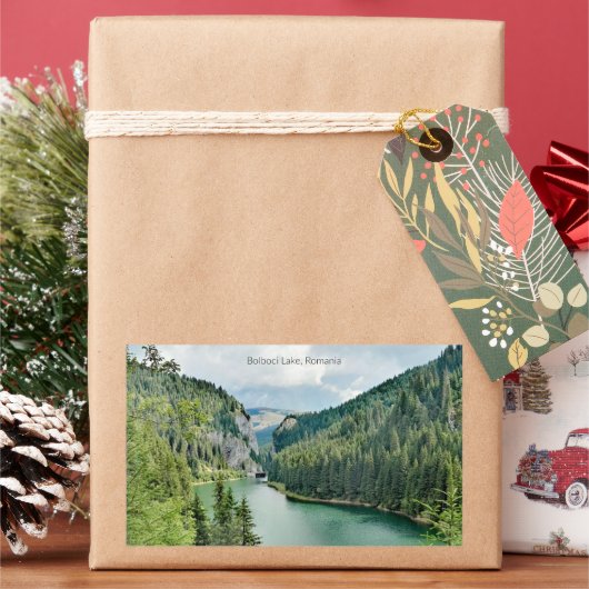 Sticker Rectangulaire Bolboci Lake, Romania (vacances)