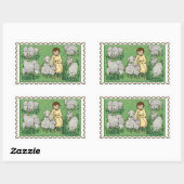 Sticker Rectangulaire Bon Pasteur Timbre Faux (Feuille)