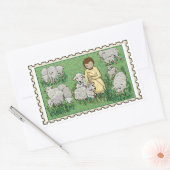 Sticker Rectangulaire Bon Pasteur Timbre Faux (Enveloppe)