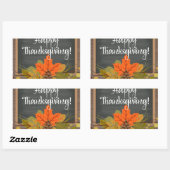 Sticker Rectangulaire bon thanksgiving (Feuille)
