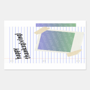 Sticker Rectangulaire bon thanksgiving