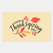 Sticker Rectangulaire Bon thanksgiving (Devant)