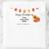 Sticker Rectangulaire Bon thanksgiving Automne/Automne Marketing d'affai (Sac)