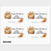Sticker Rectangulaire Bon thanksgiving Automne/Automne Marketing d'affai (Feuille)