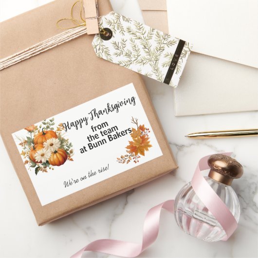 Sticker Rectangulaire Bon thanksgiving Automne/Automne Marketing d'affai (Cadeaux)