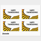 Sticker Rectangulaire BON THANKSGIVING ! bulle comique (Feuille)