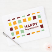 Sticker Rectangulaire bon thanksgiving (carrés modernes) (Enveloppe)