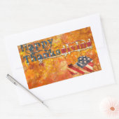 Sticker Rectangulaire bon thanksgiving (drapeau américain) (Enveloppe)