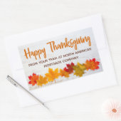 Sticker Rectangulaire Bon thanksgiving Feuilles Automne Société Fête (Enveloppe)