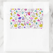 Sticker Rectangulaire Bonbons colorés doux Motif (Sac)