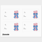Sticker Rectangulaire Bonbons de Noël (Feuille)