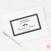 Sticker Rectangulaire Bonbons de réception mariage pour inséparables dou (Enveloppe)