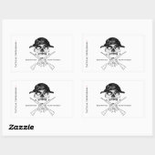 Sticker Rectangulaire Bones croisés AR15 (Feuille)