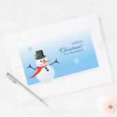 Sticker Rectangulaire Bonhomme de neige (Enveloppe)