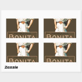 Sticker Rectangulaire bonita (Feuille)