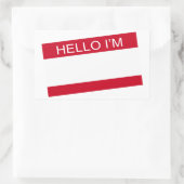 Sticker Rectangulaire Bonjour, (Sac)