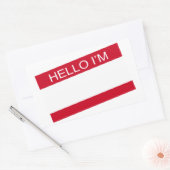 Sticker Rectangulaire Bonjour, (Enveloppe)