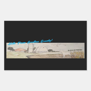 Sticker Rectangulaire Bonjour Du Comté De Goodhue