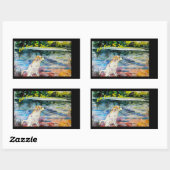 Sticker Rectangulaire Bonjour Du Lac (Feuille)