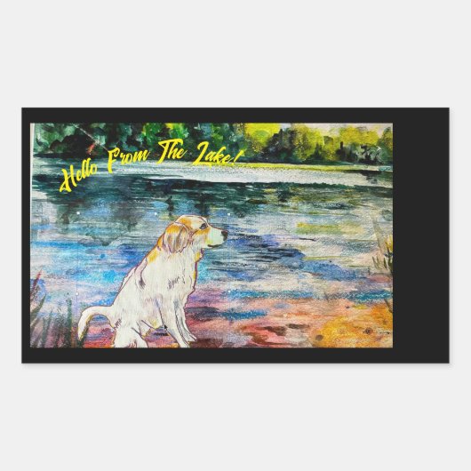 Sticker Rectangulaire Bonjour Du Lac (Devant)