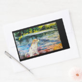 Sticker Rectangulaire Bonjour Du Lac (Enveloppe)