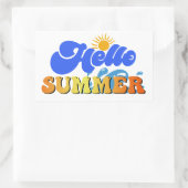 Sticker Rectangulaire Bonjour été (Sac)