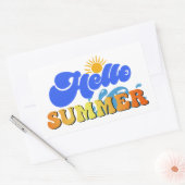 Sticker Rectangulaire Bonjour été (Enveloppe)