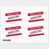 Sticker Rectangulaire Bonjour, Je Suffis (Feuille)