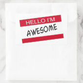 Sticker Rectangulaire Bonjour, Je Suffis (Sac)