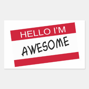 Sticker Rectangulaire Bonjour, Je Suffis