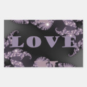 Sticker Rectangulaire Bonjour Je T'Aime (Devant)