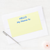 Sticker Rectangulaire BONJOUR Mon Nom Est : (Enveloppe)